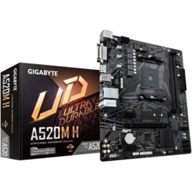 Resim Gigabyte A520M H Sata,M2 Ddr4 5000MHz Usb 3.2 Dvi Hdmi Ses G.Lan AM4 Anakart 