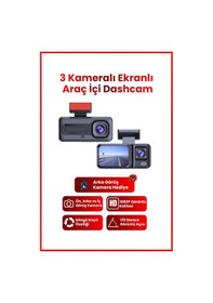 Resim Harvox Araç Içi Hd Kamera 3 Kameralı Wifi Özellikli 1080p Full Hd Gece Görüşlü G-sensör Dashcam A98 