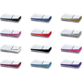 Resim Sones Ps5 Slim Konsol Orta Etiketi Çizilmeye Dayanıklı Dijital Optik Sürücü Sürümü Evrensel Etiket, Renk: Karbon Fiber Siyah 