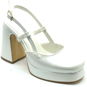Resim Kids Club Shoes Feles Jane Jane Platform Topuk Kadın Klasik Topuklu Ayakkabı BEYAZ 