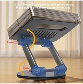 Resim Fogy Metal Dizüstü Bilgisayar Standı, Çok Açılı Ayar Kaldırma, Tablet Standının 360 Derece Döndürme 