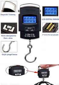 Resim AyrStore Elektronik Dijital El Kantarı 50 Kg Terazi Tartı 10 Gr Hassasiyet 