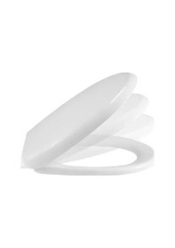 Resim Elitra Silver Plus Amortisörlü Frenli Yavaş Kapanan Klozet Kapağı Amortisörlü Kapak Beyaz 