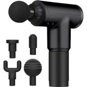 Resim Masaj Aleti Şarjlı Masaj Tabancası 4 Başlıklı Şarjlı Göstergeli Çok Renkli 