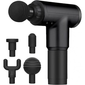 Resim Masaj Aleti Şarjlı Masaj Tabancası 4 Başlıklı Şarjlı Göstergeli Çok Renkli 