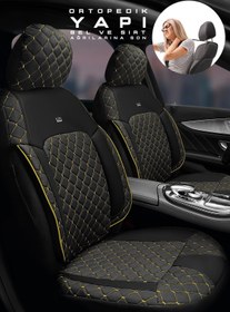 Resim TROBUS Peugeot Ri·fter H.ti·cari· 2019 Aracınıza Uyumlu Ticari Siyah Sarı Efes Konfor Serisi 