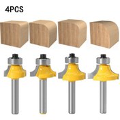 Resim Reedark Üstün Kaliteli Alaşım Köşe Kesici Seti 4 Parça - 6.35mm Uçlu, Hassas Kesim, Dayanıklı, Çeşitli Makinalar İçin R Köşe Ayna 