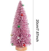 Resim Homyl Masa Üstü Yapay Yılbaşı Ağacı Masaüstü Pembe-20cm 