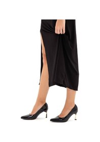 Resim Tamer Tanca Kadın Vegan Siyah Rugan Stiletto Ayakkabı 911 225 Bn Ayk Y22 Sıyah Krsk Rgn Siyah 