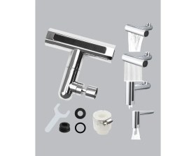 Resim 4 Fonksiyonlu Musluk Başlığı 360 Derece Dönebilen ve Su Tasarruflu Nemere 