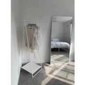 Resim Abronya Açık Gardırop Metal Askılık Tasarım Askılık 1 Adet Beyaz Renk 