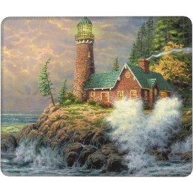 Resim Xiaoai Sahil Dalgası ve Deniz Feneri Mouse Pad 7 x 8,6 Inç Kaymaz Ka Tabanlı Kablosuz Fare Bilgisayarlar Dizüstü Ofis Için Dayanıklı Malzemeler (Yurt Dışından) 