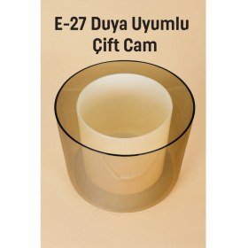 Resim Aydınlatma Çiftli Cam Bal ve Beyaz Avize Camı ( 1 Adet Çiftli Cam) (Orjinal Cam) 