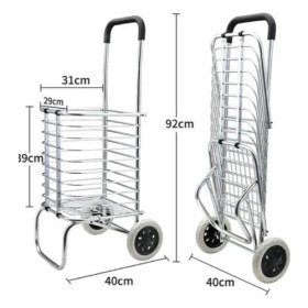 Resim K-Yonlineticaret Katlanabilir Taşınabilir Alışveriş ve Taşıma Arabası 