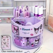 Resim Sanrio için benim melodim 360° Dönen Masa Düzenleyici, Şeffaf Plastik Bölümlerle - Büyük Kapasiteli Çok Fonksiyonlu Kalem Tutucu ve Depolama Sepeti, Ofis Malzemeleri, Çalışma Gereksinimleri, Cadılar Bayramı Noel Hediyesi, Masa Aksesuarları Ofis, Eğlenceli Tasarım, Kolay Temizlenebilir Malzeme 