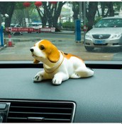 Resim Evrensel Araba Kamyon Şanslı Beagle Köpek Bebek Sallamak Kafa Süs Araç Dekor Oyuncak Kumbara, Çift Taraflı Bant İle 