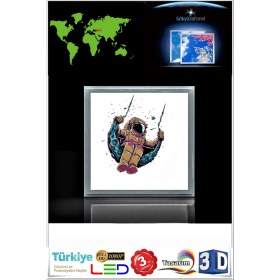 Resim Çocuk Astronot Model Avize LED Avize Yeni 54W Modern Aydınlatma LED Panel 