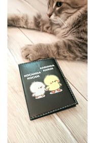 Resim EFE DERİ EFE DERİ Resimli Deri Dikişli Ruhsat Kıılıfı Kabı Motor Rusatlık Ruhsat Koruyucu 