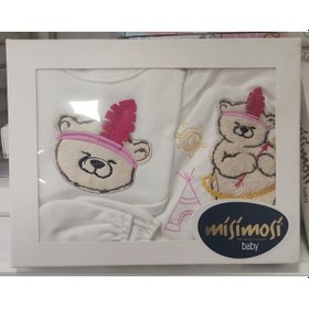 Resim Missimosi Kızılderilipembe 5 Li Zıbın Seti Hastane Çıkışı Pamuklu Pembe 
