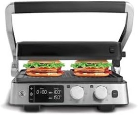 Resim Karaca Compact Steel Sear and Grill Inox 2008 Döküm Izgara ve Tost Makinesi 6 Dilim Kapasiteli 