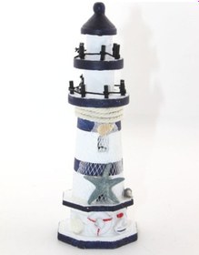 Resim Büro Ev Ofis Dekoru İçin Hediyelik Ahşap Gemici Deniz Feneri 