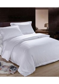 Resim 100x200 Tek Kişilik Nevresim Takımı Pamuk Saten 120 Tel Beyaz 