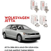Resim JETTA 2008 MODEL ÖN UZUN-KISA 4 LÜ FAR AMPÜLÜ TAKIMI BOSCH 
