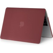 Resim Arabulalaca Apple MACBOOK Pro Retina 13.3 A1502 A1425 Hardcase Kapak Kılıf - Bordo 