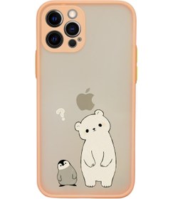 Resim mooodcase Iphone 12 Uyumlu Kamera Lens Korumalı Penguen Ayıcık Desenli Telefon Kılıfı 