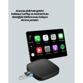 Resim İlkyaz Fashion Bluetooth 5.0 Kablosuz Android Auto Araç Içi Adaptör ILKYZ-KRGRS34 