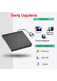 Resim Dvd Harici Yazıcı Type-c Usb 3.0 Hızlı Okuma/yazma Tak Çalıştır Taşınabilir Geniş Uyumluluk Az Güç 