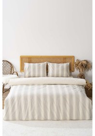 Resim Rivaistanbul Nenas Antrasit Çift Kişilik Nevresim Takımı 4 Parça %100 Pamuklu Krem 