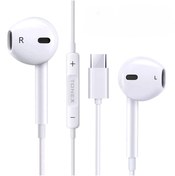 Resim tonex G5 Type-c Girişli Mikrofonlu Kulakiçi Kablolu Kulaklık Beyaz 