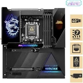 Resim MSI MB MEG X870E GODLIKE AM5 DDR5 9000MHZ(OC) USB4 7x M.2 2x DP 1x10G, 1x 5G LAN WIFI 7 RGB ATX 