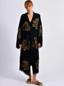 Resim Brandsmithshop Siyah Ethereal Coral Kimono Çok Renkli 