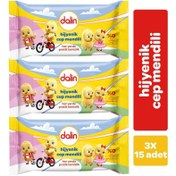 Resim Dalin Cep Hijyenik Islak Mendil 3x15 Yaprak - Standart / Standart 