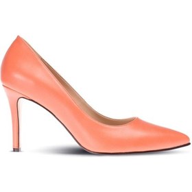 Resim Deery Nar Çiçeği Rengi Kadın Stiletto Turuncu 