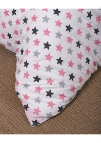 Resim Tek Kişilik Nevresim Seti Pembe Yıldızlı Çarşafsız 12 