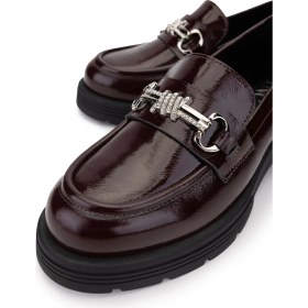 Resim Tamer Tanca Kadın Deri Bordo Rugan Loafer Ayakkabı 33 2005-1 Bn Ayk SK24-25 Bordo Rgn 