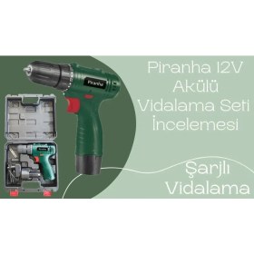Resim Piranha Şarjlı Vidalama 12 V 23 Nm Tork Kapasiteli Profesyonel Kullanım İçin Uygun 