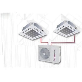 Resim Fujiplus FPMD-28 28000 BTU 1 Dış + 2 İç Ünite 12000 + 18000 BTU Kaset Tipi Multi Klima 