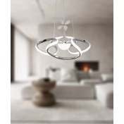 Resim Nidage Antre,hol,yatak Odası,çocuk Odası Dron Krom Tek Toplu 3 Renk Modern Sarkıt LED Avize 