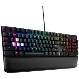 Resim Asus ROG Strix Scope Deluxe Cherry MX Red Switch Kablolu RGB Türkçe Mekanik Oyuncu Klavye 