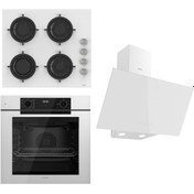 Resim Ferre STEAMART-FRYART Serisi Beyaz Set (CS206 + QEP63CB +D078 ) - Emaye Izgara 