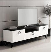 Resim MOBİLYA GEZEGENİ Flot Tv Ünitesi 150 Cm Siyah-beyaz 