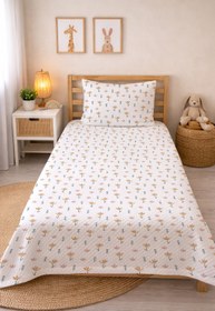 Resim Evmila Minik Çiçekler Desenli Pike - 160 x 230 Cm Pike + 50 x 70 Cm Yastık Kılıfı 