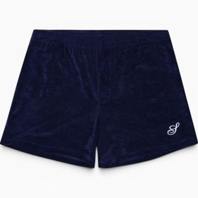 Resim S Logo Terry Havlu Kadın Şort - Navy / M 
