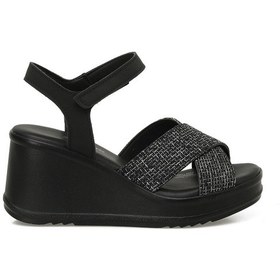 Resim Polaris 325071.z 5fx Siyah Kadın Dolgu Topuk Sandalet 000000000101985498 Siyah 