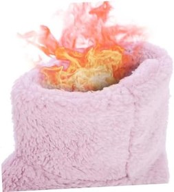 Resim LALAFINA 1çift Usb Şarjlı Isıtmalı Ayakkabılar Kadın Ve Erkekler İçin Peluş Konfor Sıcak Tutuş Yıkanabilir Tasarım Soğuk Havalarda Ayaklarınızı Isıtan Pratik Çözüm 