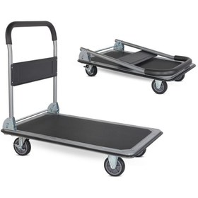 Resim Duffmart Pr2330 Pro Katlanır Platform 4 Tekerlekli Paket Taşıma Arabası 300 Kg 